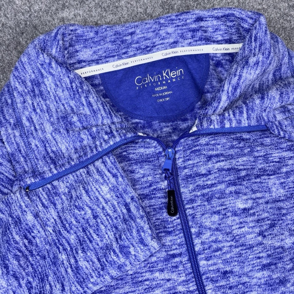 Calvin Klein Performance Jacket Women's Medium‎ Purple Blue Full Zip Fleece EUC